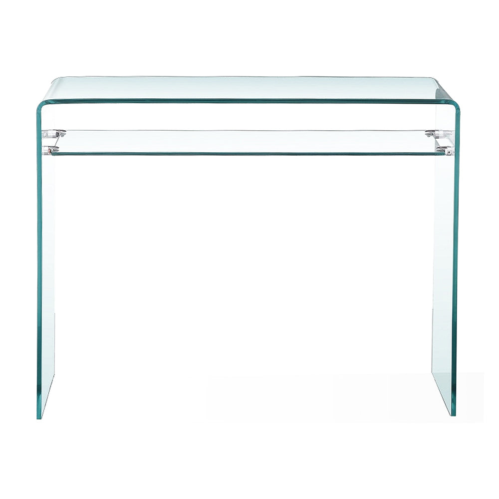 BENT GLASS CONSOLE TABLE