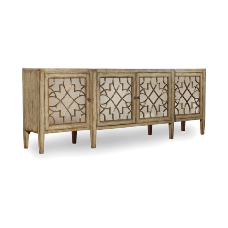 FOUR-DOOR MIRRORED CONSOLE - FLOOR MODEL